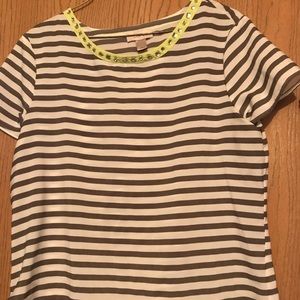 Loft Jeweled neck blouse